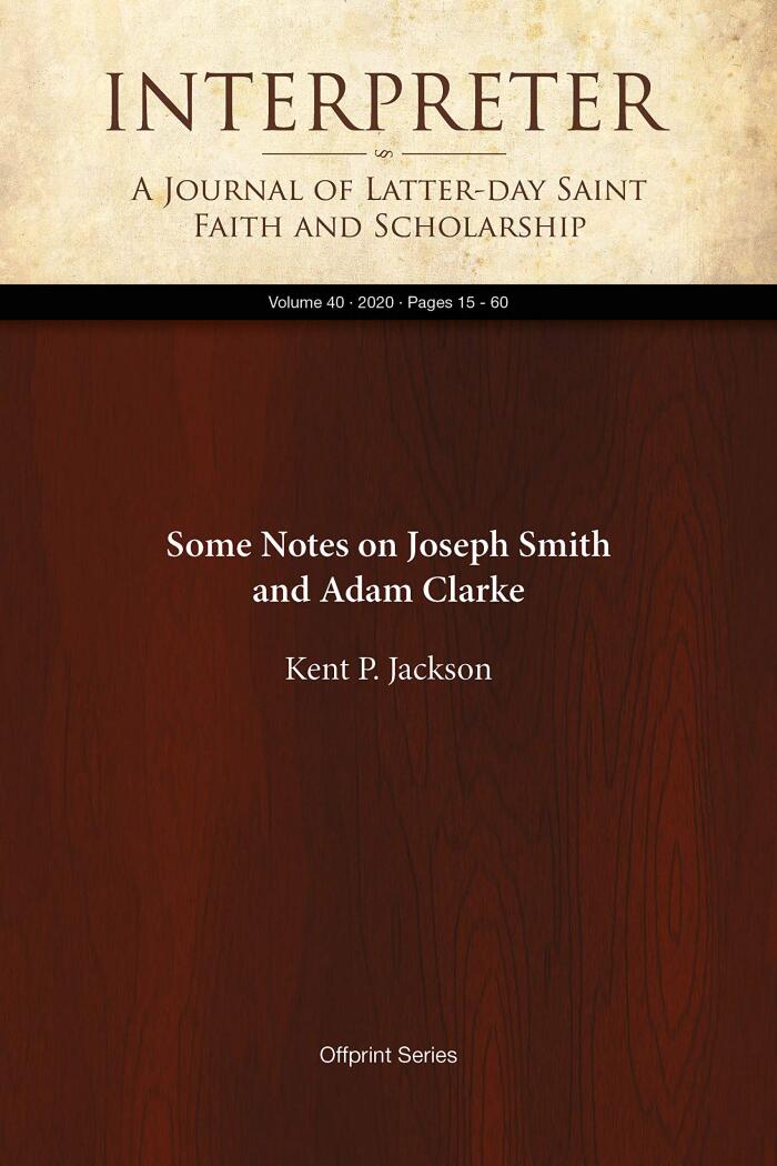 Some Notes on Joseph Smith and Adam Clarke