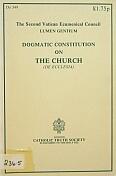Dogmatic Constitution on the Church (Lumen Gentium): De Ecclesia