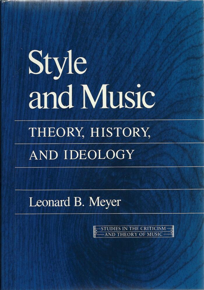 Style and Music: Theory, History, and Ideology