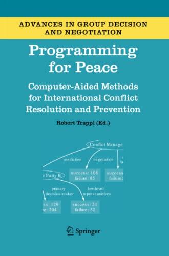 Programming for Peace: Computer-Aided Methods for International Conflict Resolution and Prevention