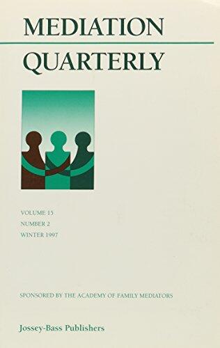 Mediation Quarterly (Volume 15, No. 2, Winter 1997)