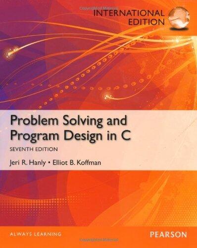 Problem Solving and Program Design in C