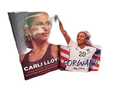 Antique Rare 2 Signed U.S. Women Soccer Players Hardcover Books