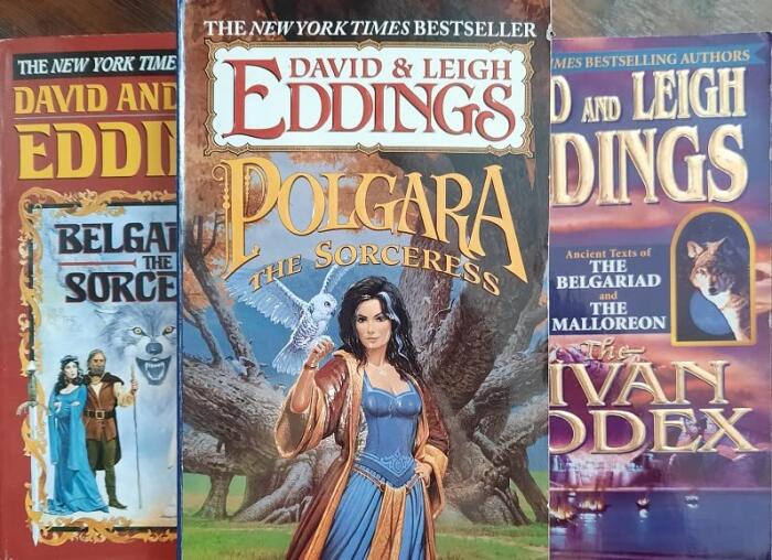 BELGARIAD UNIVERSE -- 3-book set with 2 Belgariad Prequels and 1 with Ancient Texts from Belgariad and Mallorean -- POLGARA the Sorceress / BELGARATH the Sorcerer / RIVAN CODEX