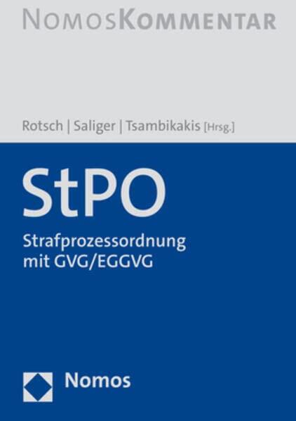 Stpo: Strafprozessordnung Mit Gvg/Eggvg