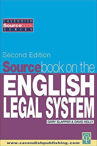 Sourcebook on English Legal System