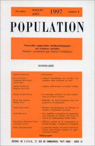 Population: Nouvelles Approches Méthodologiques en Sciences Sociales