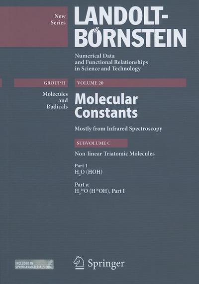 H2O: Part 1 Alpha: Molecular Constants Mostly from Infrared Spectroscopy Subvolume C: Nonlinear Triatomic Molecules