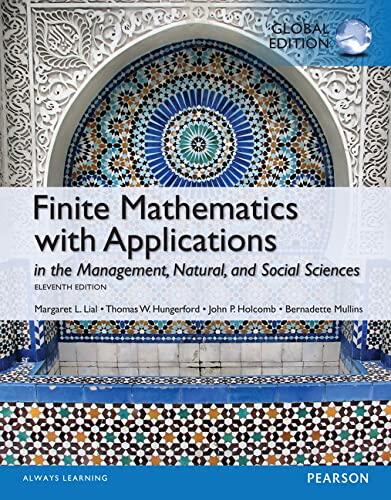 Finite Mathematics with Applications: Global Edition