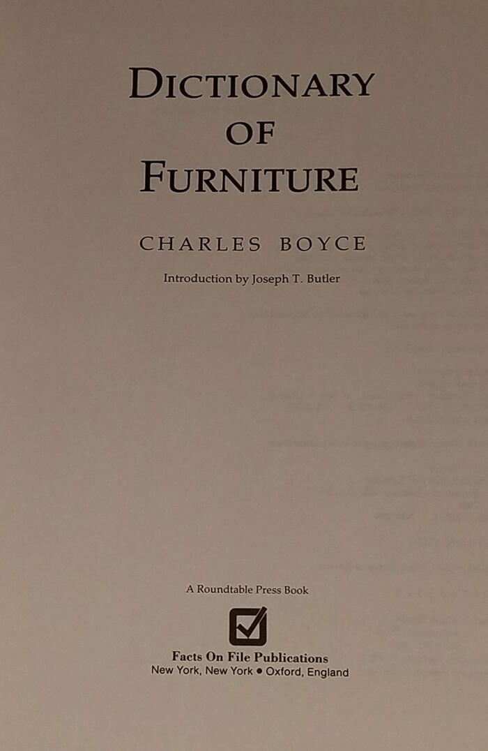 Dictionary of Furniture
