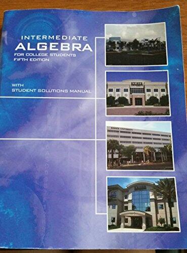 Intermediate Algebra For College Students Dvd Combo, Fifth Edition (Keiser University) by James Streeter