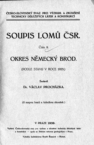 Soupis lomů ČSR 9. Okres Německý Brod.