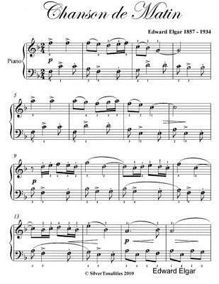 Chanson de Matin Easy Piano Sheet Music