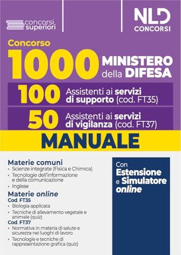 Concorso 1000 assistenti Ministero della Difesa. 100 assistenti ai servizi di supporto e 50 assistenti ai servizi di vigilanza. Con espansione online