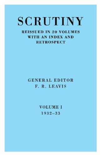 Scrutiny: A Quarterly Review (20-Volume Paperback Set, 1932-1953)