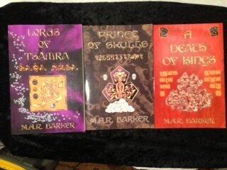 Tekumel Series #3, #4, & #5: "Lords of Tsamra" (#3), " Prince of Skulls" (#4) & " A Death of Kings" (#5)