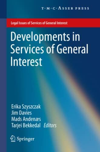 Developments in Services of General Interest