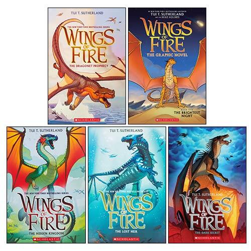 Wings of Fire Book (1-5) Collection 5 Books Set By Tui T. Sutherland