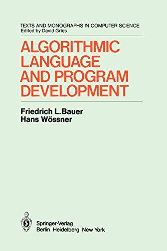 Algorithmic Language and Program Development