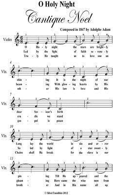 O Holy Night Easy Violin Sheet Music