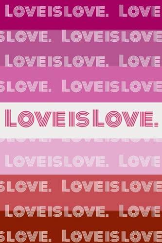 Love is Love Lesbian Flag Notebook Journal