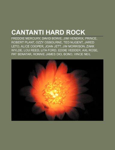 Cantanti Hard Rock: Freddie Mercury, David Bowie, Jimi Hendrix, Prince, Robert Plant, Ozzy Osbourne, Ted Nugent, Jared Leto, Alice Cooper