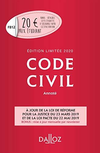 Code civil 2020 annoté. Édition limitée - 119e éd.