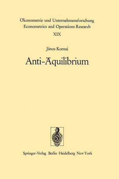Anti-Äquilibrium: Über die Theorien der Wirtschaftssysteme