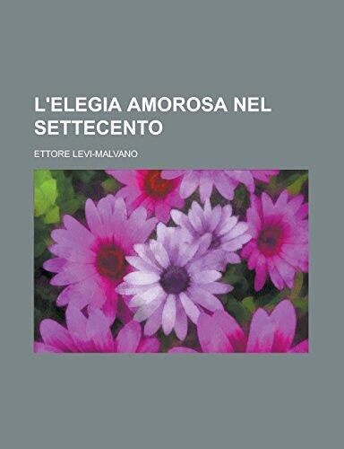L'elegia amorosa nel settecento