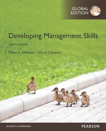Developing Management Skills, Global Edition by David A Whetten