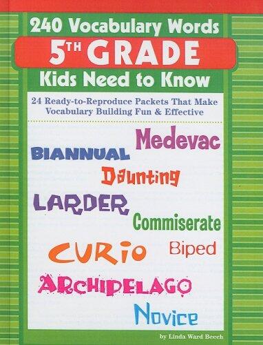 240 Vocabulary Words 5th Grade Kids Need to Know