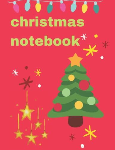 Christmas Notebook: Cute Christmas Cocoa and Candy Cane Lined Notebook (8.5 x 0.25 x 11 Inches)