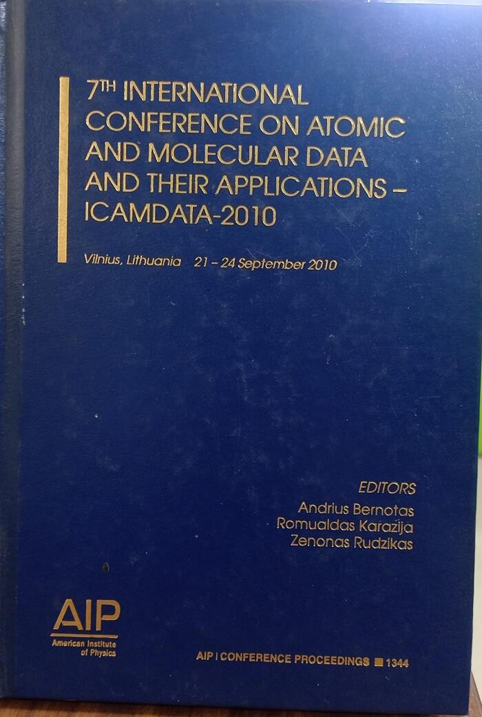 7th International Conference on Atomic and Molecular Data and Their Applications - ICAMDATA-2010