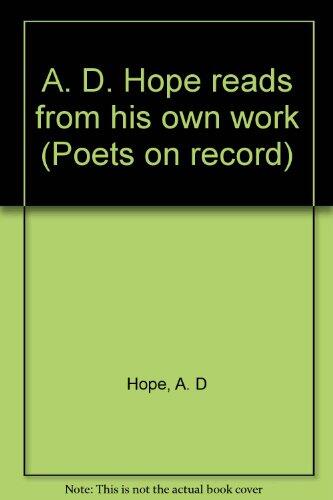 A. D. Hope Reads from His Own Work