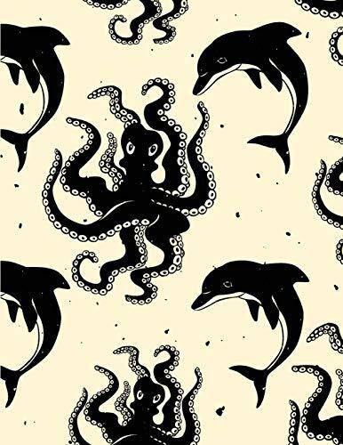 Octopus Notebook: Squid Cuttlefish Journal Book Ruled Lined Page For Kids Girl Boy Women Men Great For Writing Diary School College Record Note Pad ... 8.5 x 11 Inches, 121 Lined Page, Paperback)