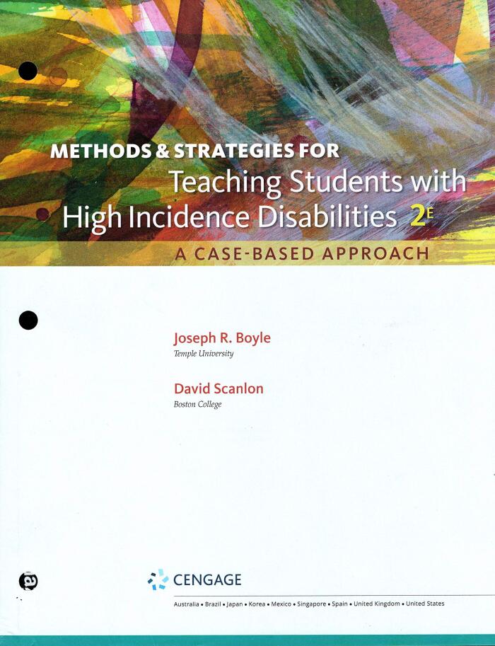Methods & Strategies for Teaching Students with High Incidence Disabilities, 2nd Edition, Loose-leaf Version