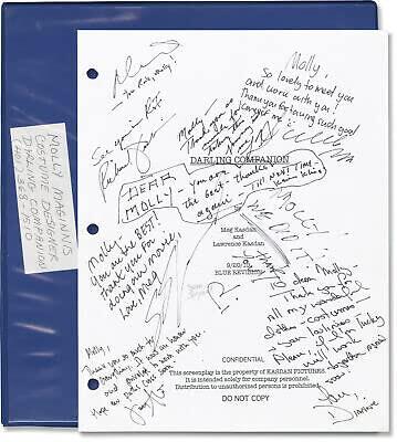 Rare Darling Companion: Costume Designer's Script for Signed-Werc Werk Works