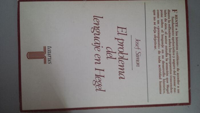 El problema del lenguaje en Hegel (Ensayistas)