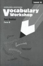 Vocabulary Workshop: Level G, Answer Key to Supplementary Testing Program: Cycles 1 and 2, Enhanced Edition