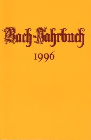 Bach-Jahrbuch 1996