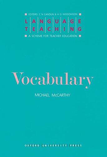 Language Teaching. A Scheme for Teacher's Education. Vocabulary