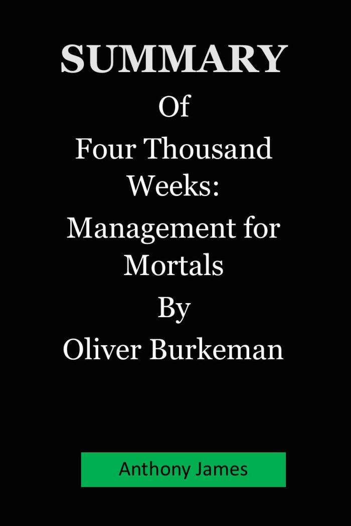 Summary of Four Thousand Weeks: : Management for Mortals By Oliver Burkeman