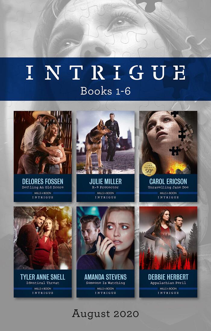 Intrigue Box Set 1-6 Aug 2020: Settling an Old Score/K-9 Protector/Unravelling Jane Doe/Identical Threat/Someone Is Watching/App