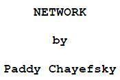 Network [Screenplay]