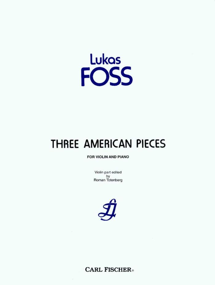 O5186 - Three American Pieces - Violin And Piano