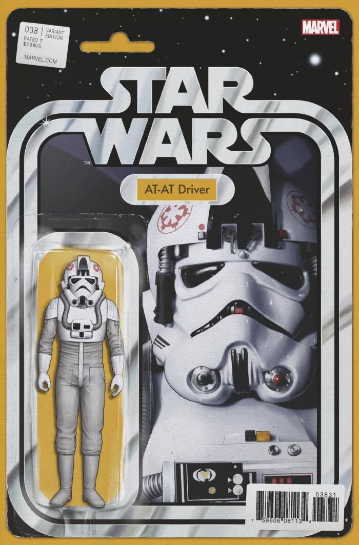 Star Wars #38 Comic Book Variant with AT-AT-Driver Action Figure Art on Cover by John Tyler Christopher