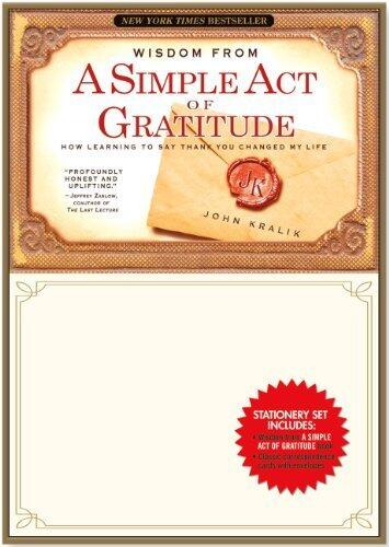 A Simple Act of Gratitude Stationery Set (Thank You Notes, Correspondence Cards) by John Kralik