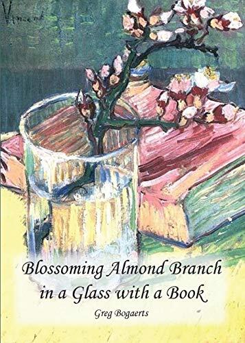Blossoming Almond Branch in a Glass with a Book