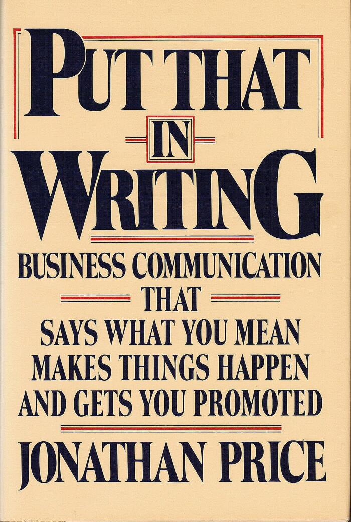 Put that in Writing
