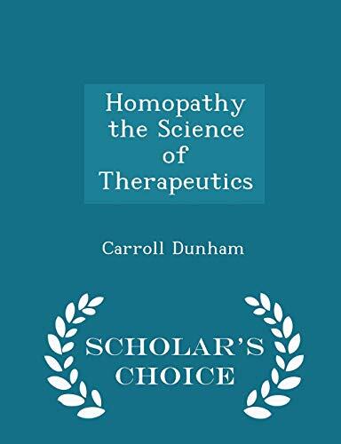 Homopathy the Science of Therapeutics